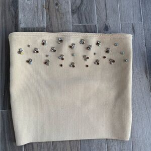 Zara Bandeau top with Rhinestones